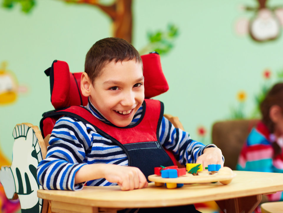 boy playing a toy